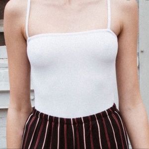 Brandy Melville White Anne Bodysuit